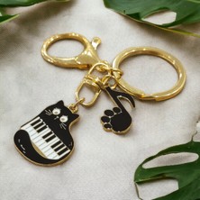Kdot Harmonie De Chats Hediyelik Müzik ve Kedi Figürlü Emaye Metal Anahtarlık