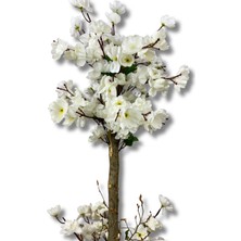 Beyaz Bahar Dalı 100 cm 12X12 Metal Saksı