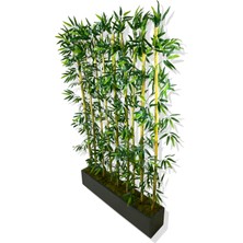 Bambu Seperatör 180 cm 9 Adet Bambu 100 cm Antrasit Saksı