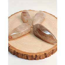 Yaşam Tohumu Büyük Boy Dumanlı Kuvars Taşı Pandül/kolye Ucu