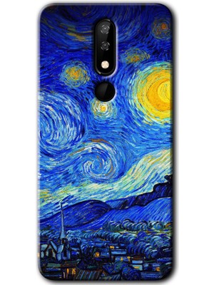 Gramaphone Casper Via P3 Kılıf Hd Desen Baskılı Arka Kapak - Starry Night