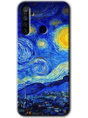 Gramaphone Realme 5i Kılıf Hd Desen Baskılı Arka Kapak - Starry Night