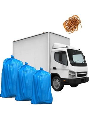 Dekals 5 Adet 80X110 Mavi Lastikli Ultra Kalın Dikişli Yırtılmaz Ev Taşıma Poşeti Nakliye Çuvalı Nakliyat Poşeti