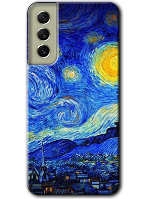 Gramaphone Galaxy S21 Fe Kılıf Hd Desen Baskılı Arka Kapak - Starry Night
