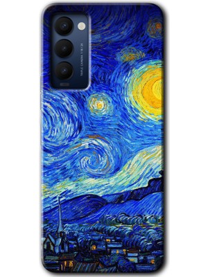 Gramaphone Tecno Camon 18P Kılıf Hd Desen Baskılı Arka Kapak - Starry Night