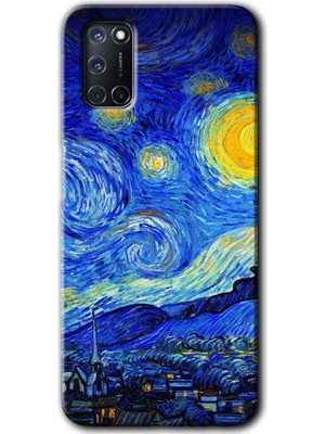 Gramaphone Oppo A72 Kılıf Hd Desen Baskılı Arka Kapak - Starry Night
