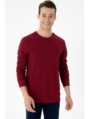 U.S. Polo Assn. Erkek Bordo Sweatshirt 50270882-VR014