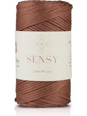 Sensy Polyester Makrome Ip 3 mm 250 Gram Makrome Ipi 120 Metre Supla Ip ve Çanta Ipliği