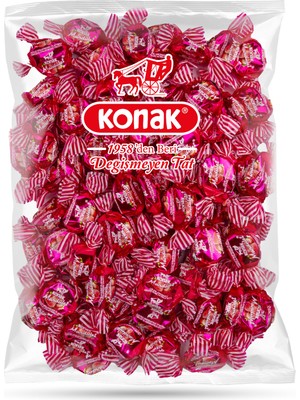 Konak Mandulet Çilek Aromalı, Çilek Parçacıklı Nuga 1000 gr