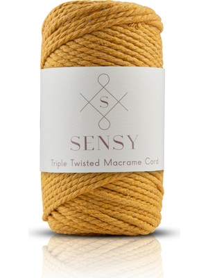 Sensy Polyester Makrome Ip 3 mm 250 Gram Makrome Ipi 120 Metre Supla Ip ve Çanta Ipliği