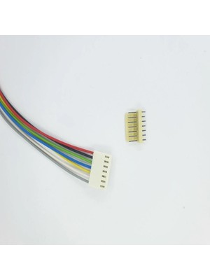 Sanec 2,54MM 7 Pin 2510 Kablolu Dişi Konnektör + 180D Erkek Pcb Tipi 10CM - 0,50MM - Çift Taraflı