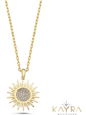 Kayra Mücevher Güneş Altın Kolye AK102