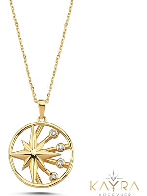 Kayra Mücevher Kutup Yıldızı Altın Kolye AK126
