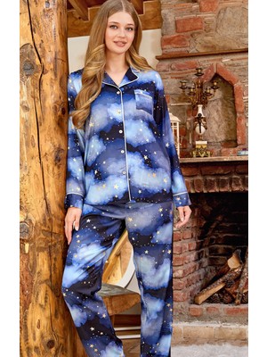 Cossy By Aqua Kadın Uzun Kol Pijama Takımı 24098