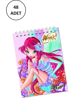Night Shop Gıpta Winx Bloknot A7 Spiralli Mini 48 Adet