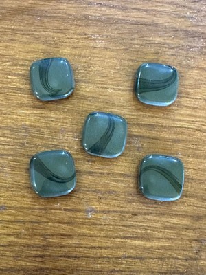 Gönülden Tasarım 2x2 cm Cam Akıtma Desenli Delikli Düğme 5 Adet