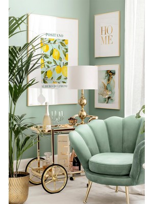 Artavessa 3 Parça Ahşap Çerçeve Görünümlü Mdf Tablo Seti