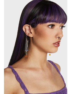 New Obsessions Cosplay Renkli Kulak Aksesuarı Ear Cuff Küpe 2'li Set