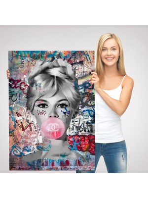 Dekoratifhane Brigitte Bardot Graffiti Pop Art Duvar TABLOSU-6469