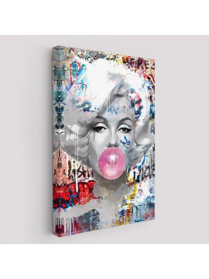 Dekoratifhane Marilyn Monroe Graffiti Pop Art Duvar TABLOSU-6471