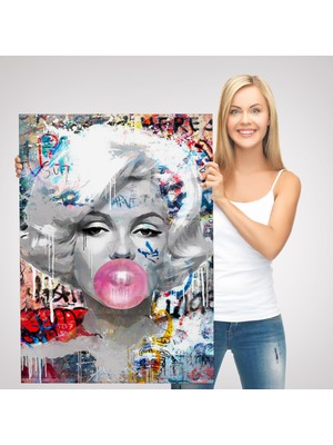 Dekoratifhane Marilyn Monroe Graffiti Pop Art Duvar TABLOSU-6471