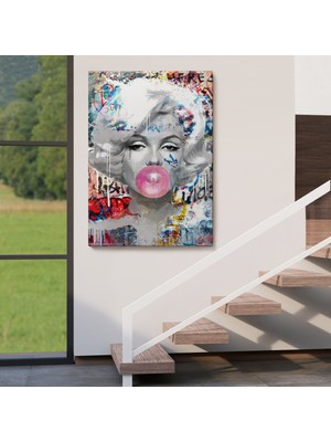 Dekoratifhane Marilyn Monroe Graffiti Pop Art Duvar TABLOSU-6471