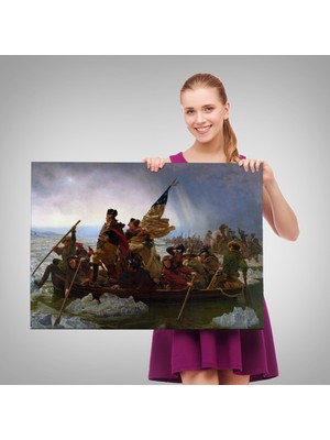 Dekoratifhane Washington Delaware'i Geçiyor Tablosu - Washington Crossing The Delaware -6543