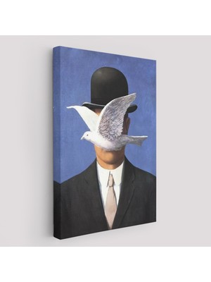 Dekoratifhane Melon Şapkalı Adam René Magritte Duvar TABLOSU-6099