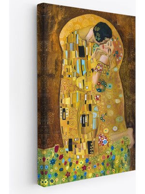 Dekoratifhane Gustav Klimt'in The Kiss Isimli Eseri Kanvas TABLO-5128