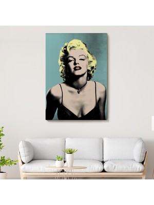 Dekoratifhane Marilyn Monroe Sarı Saçlı  Kadın Modern Duvar SANATI-5251