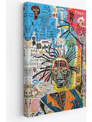 Dekoratifhane Jean Michel Basquiat Jazz King Kanvas Tablo, Jazz King Canvas TABLO-4964