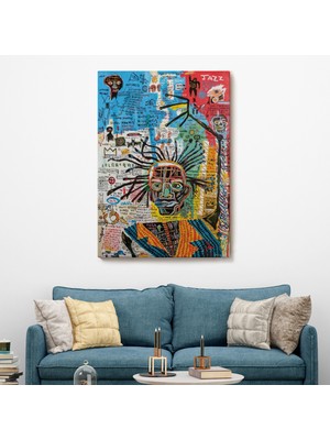 Dekoratifhane Jean Michel Basquiat Jazz King Kanvas Tablo, Jazz King Canvas TABLO-4964