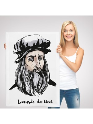 Dekoratifhane Leonardo Da Vinci Dekoratif Kanvas TABLO-5918