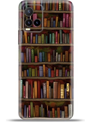 Cupcase Vivo Y33S Kılıf Esnek Silikon Kamera Koruma 4K Desenli Özel Tasarım - Kütüphane