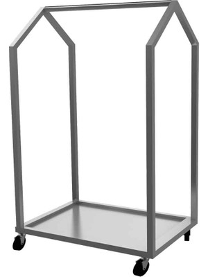 Empero EMP.TA.2.1555-17 Et Askı Arabası, Paslanmaz Çelik, 150X55X170 cm