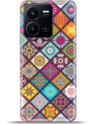 Cupcase Vivo Y22S Kılıf Esnek Silikon Kamera Koruma 4K Desenli Özel Tasarım - Girift