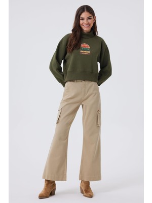 Lee Cooper Gloria Kadın Sweatshırt Haki