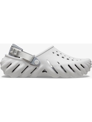 Crocs Erkek Gri Echo.1ft Terlik Düz Tabanlı Kaliteli Malzeme ile Konforlu Kullanım