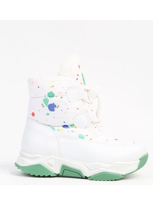 Benetton BN-50050 - 3256 Beyaz Yeşil  -Çocuk Bot