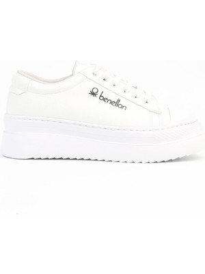 Benetton BN-31056 - 3441 Beyaz - Kadın Spor Ayakkabı