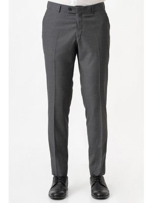 White Stone Caserta P1001 Slim Fit Düz Kumaş Pantolon Antrasit