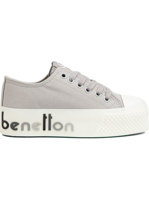 Benetton BN-30936 - Gri - Kadın Spor Ayakkabı