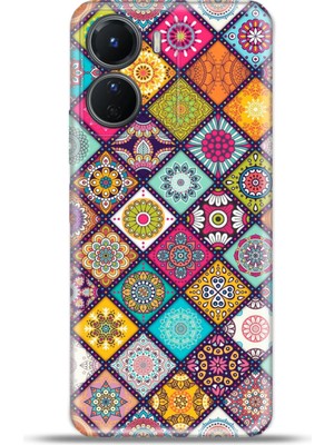 Cupcase Vivo Y16 Kılıf Esnek Silikon Kamera Koruma 4K Desenli Özel Tasarım - Girift