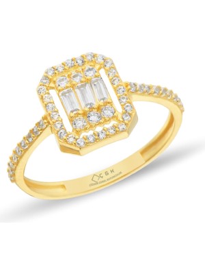 ÇGK KUYUMCULUK 14 Ayar Baget Altın Yüzük 14CGKYZK013