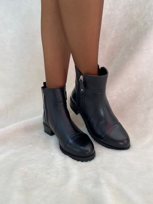 Voyager Deri Siyah Kısa Bot (B3) - Siyah - 36 - ST00805-SİYAH-36