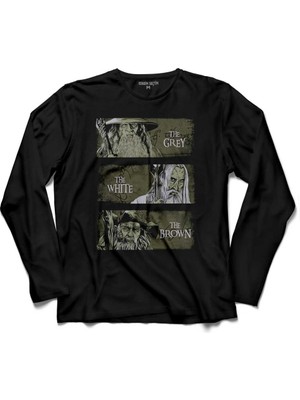 Kendim Seçtim Lord Of The Rıngs Gandalf The Grey Whıte Brown Uzun Kollu Tişört