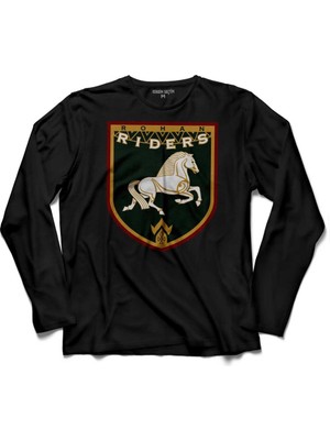 Kendim Seçtim Rohan Rıders Lord Of The Rıngs Logo Uzun Kollu Tişört