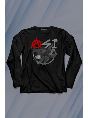 Kendim Seçtim Uçan Kartal Asi Taraftar  Uzun Kollu Tişört Baskılı T-Shirt