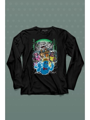 Kendim Seçtim Ghostbusters Hayalet Avcıları Cerealbusters Uzun Kollu Tişört Baskılı T-Shirt