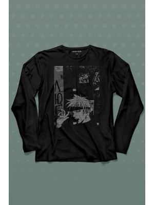 Kendim Seçtim Fondo De Pantalla Anime Uzun Kollu Tişört Baskılı T-Shirt